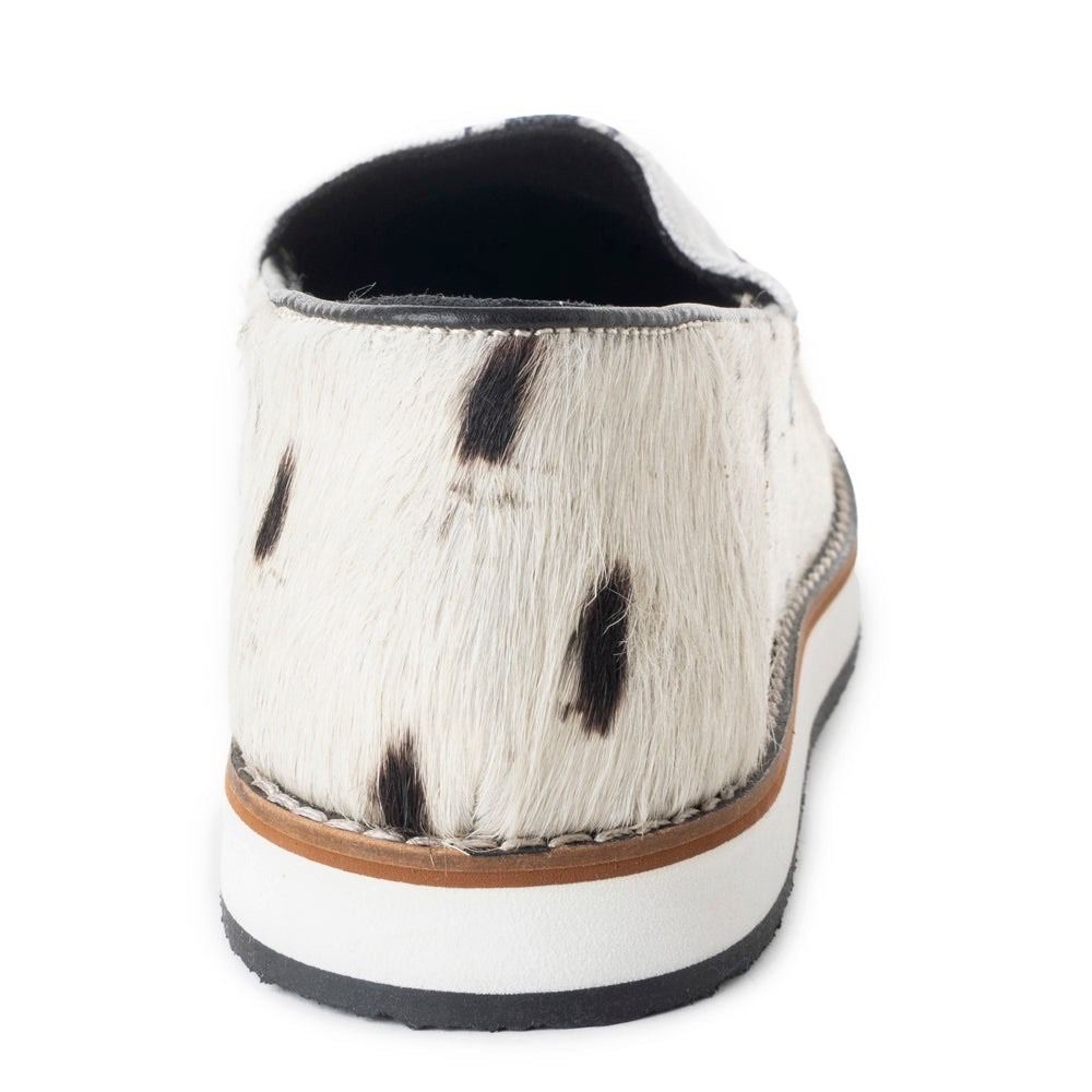 Aztec Print Hair Calf Leather Slip On Casual Comfort Loafers Women's - Picture 2 of 6